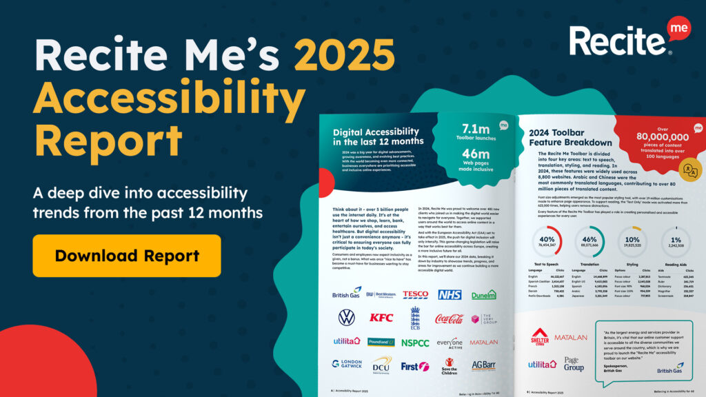 Recite Me's 2025 Accessibility Report