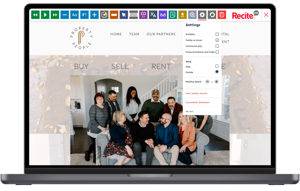 Laptop with screenshot of Idaho Property People website