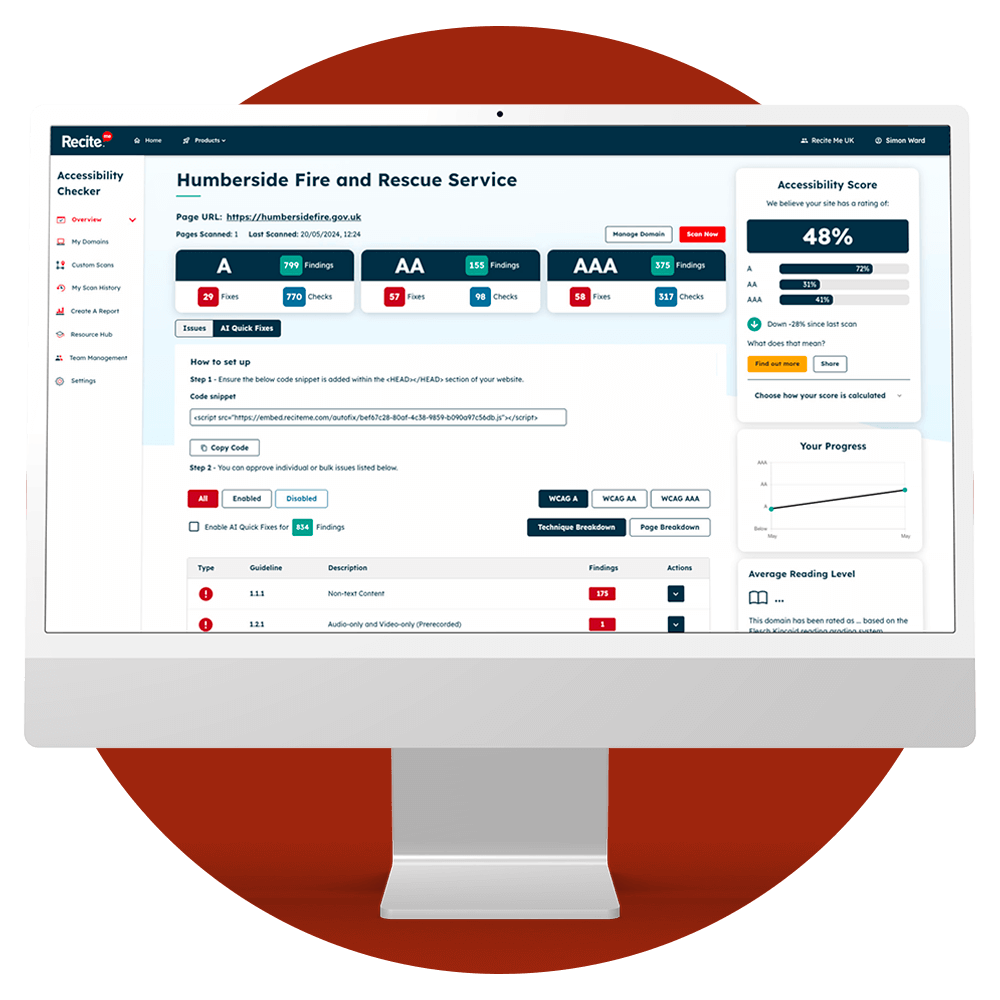 Humberside fire and rescue's Ai fixes on screen