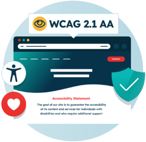 A website highlighting the accessibility statement