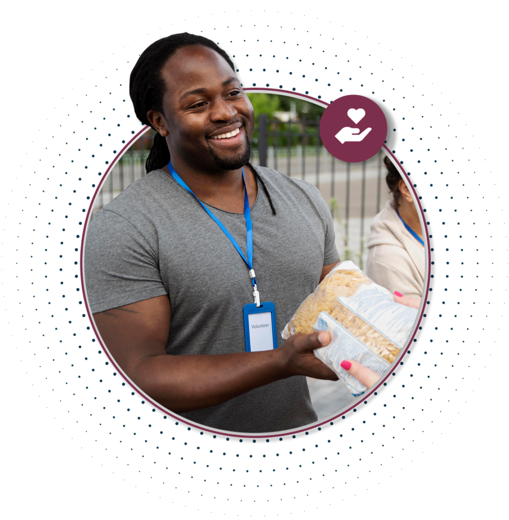 Photo of a volunteer charity sector