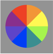 A image of the colour contrast controls