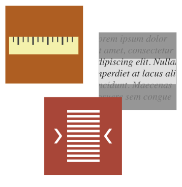 An image of the reading options controls