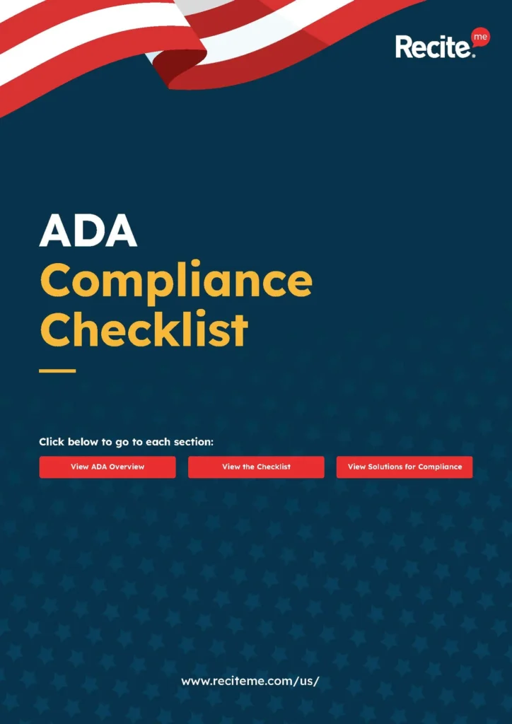 ADA Compliance Checklist Preview Page